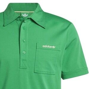 adidas Trefoil Polo Pocket Golf Shirt Green Size L F5002 Men NEW